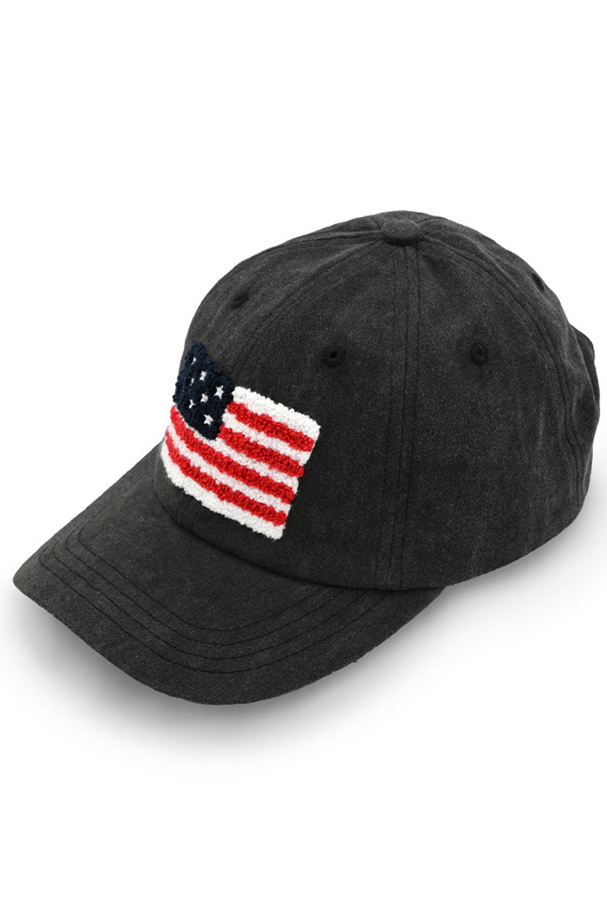 C.C American Flag Chenille Patch Baseball Cap