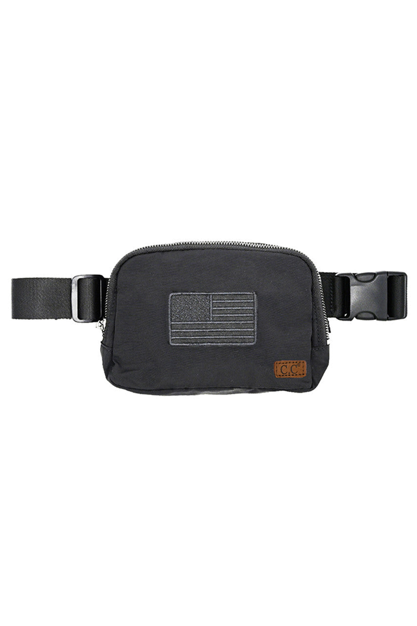 C.C American Flag Embroidery Patch Fanny Pack