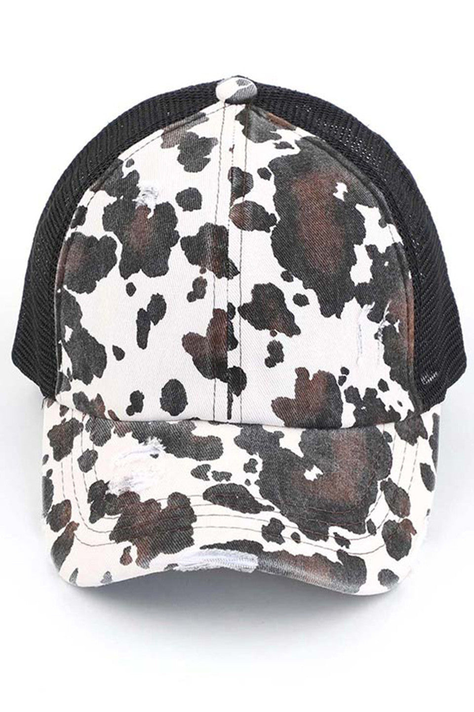 C.C COW PRINT CRISS CROSS PONYCAP