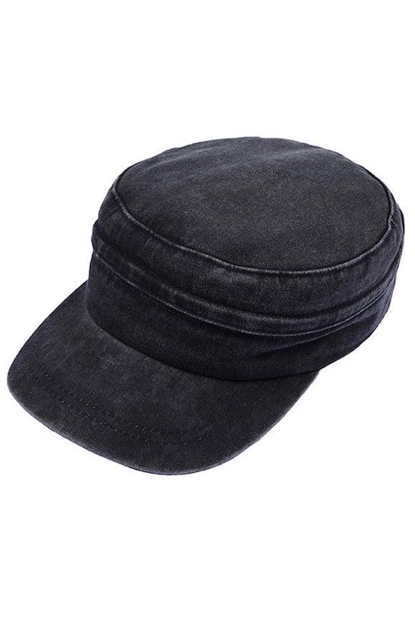 C.C Convertible Denim Army Zipper Cap Sun Visor