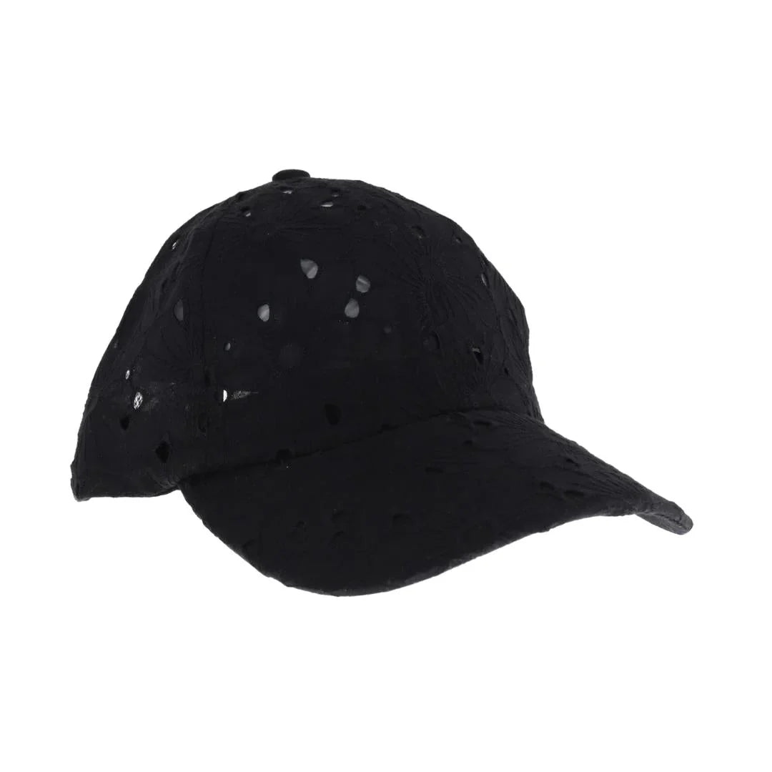 C.C EMBROIDERED Floral Cotton Pony Cap