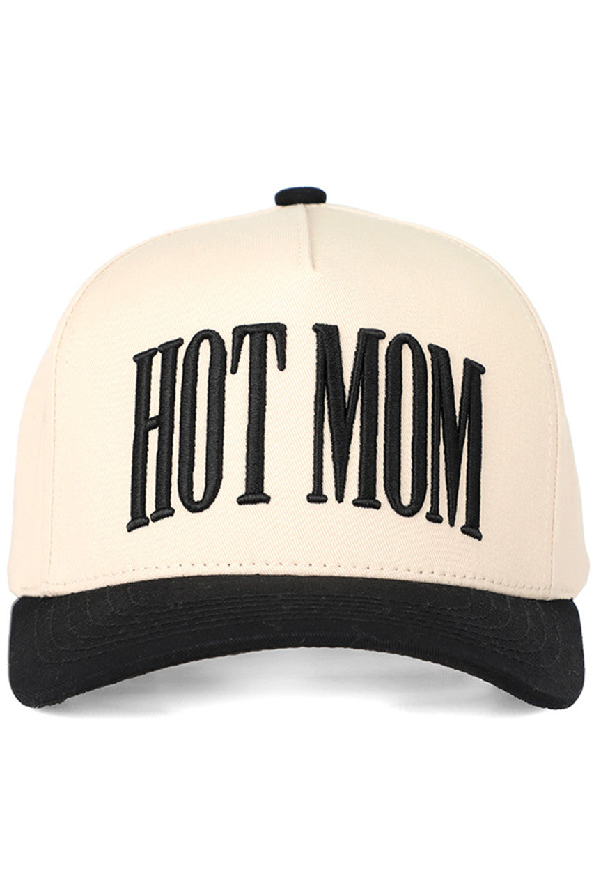 C.C HOT MOM Letter embroidered Trucker Hat
