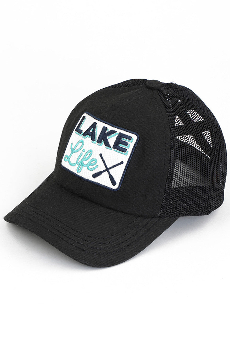 C.C LAKE LIFE Patch Criss-Cross Pony Cap