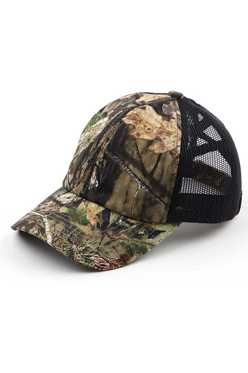C.C Mossy Oak Criss-Cross Pony Cap