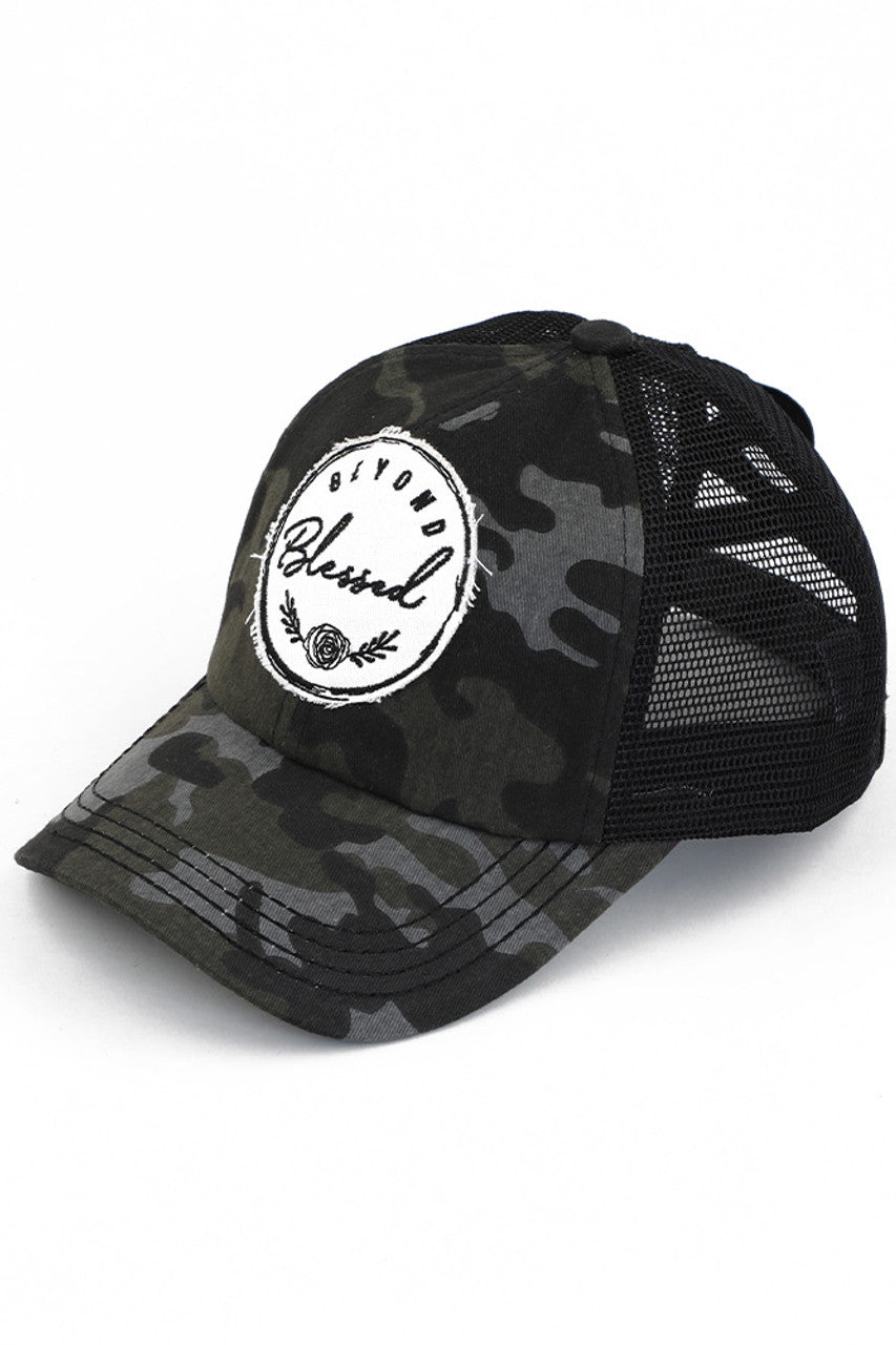C.C BEYOND BLESSED Patch Criss-Cross Pony Cap