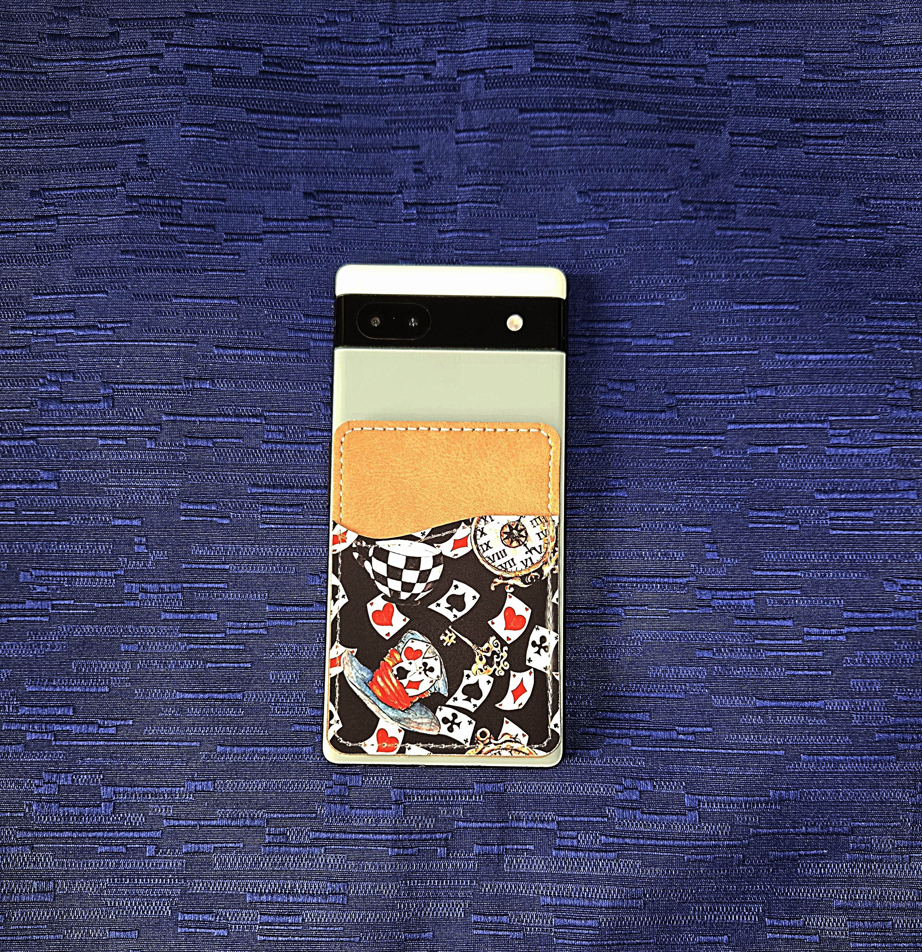Alice Inspired Adhesive Cell Phone Wallet (Multiple designs available)