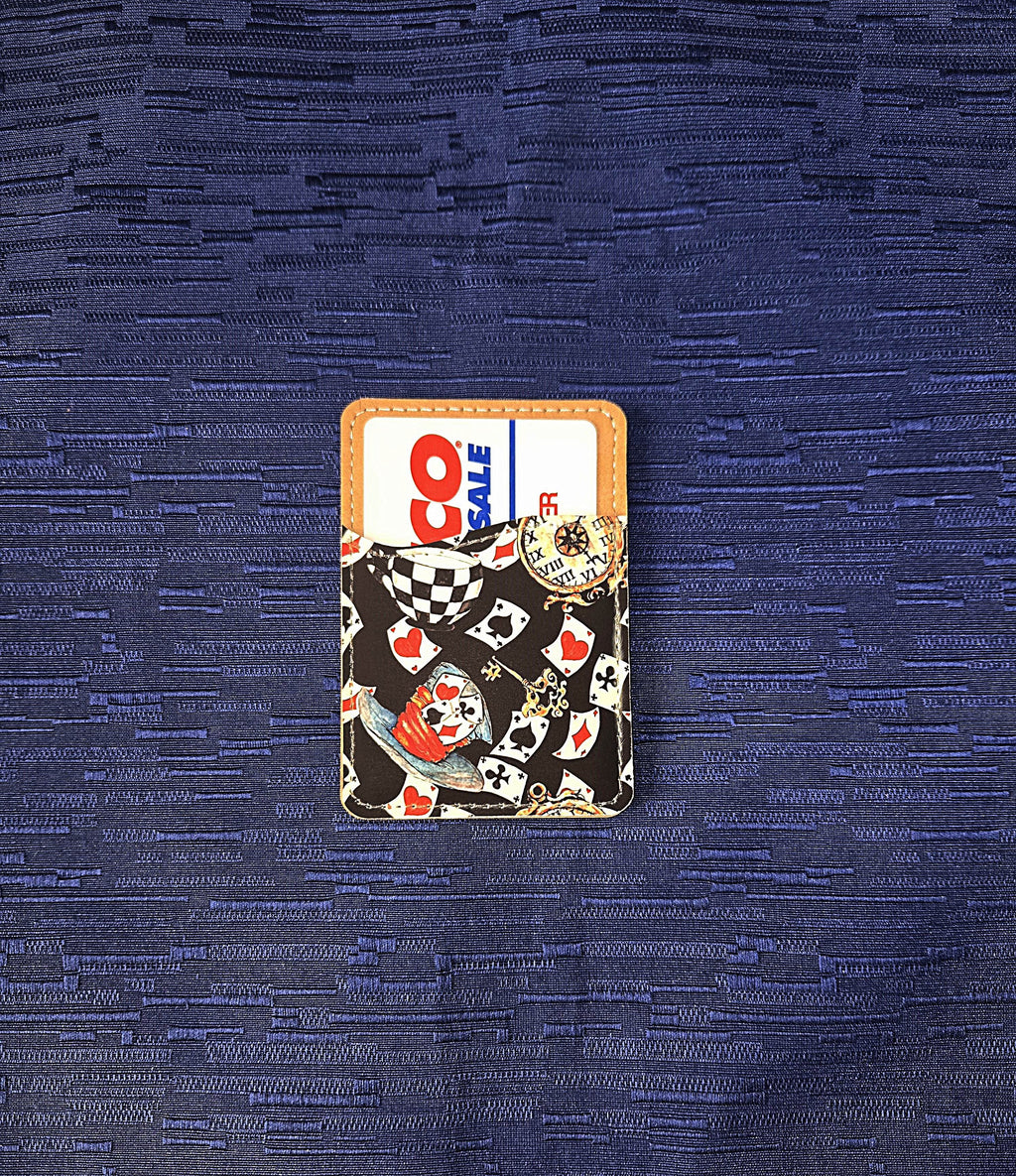 Alice Inspired Adhesive Cell Phone Wallet (Multiple designs available)