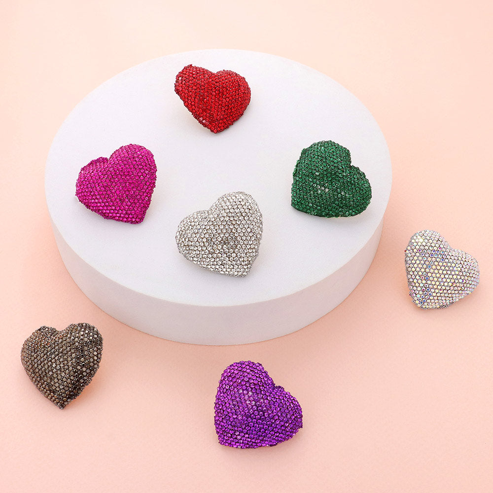Bling Heart Earrings
