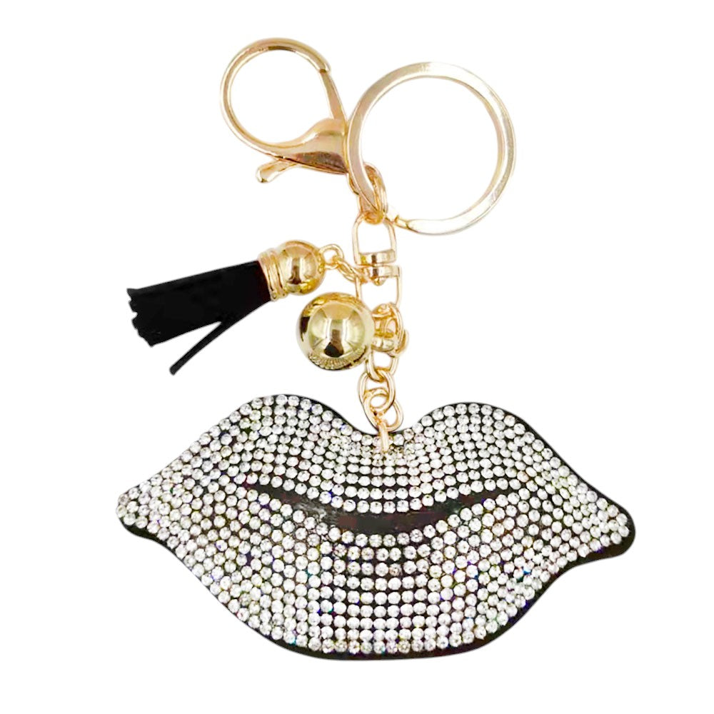 Bling Lips Tassel Bag Charm