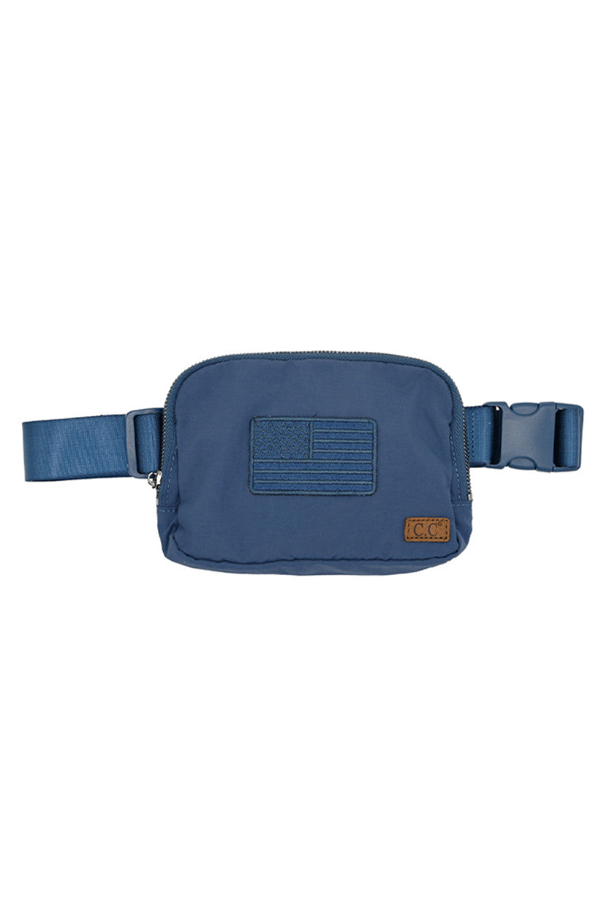 C.C American Flag Embroidery Patch Fanny Pack