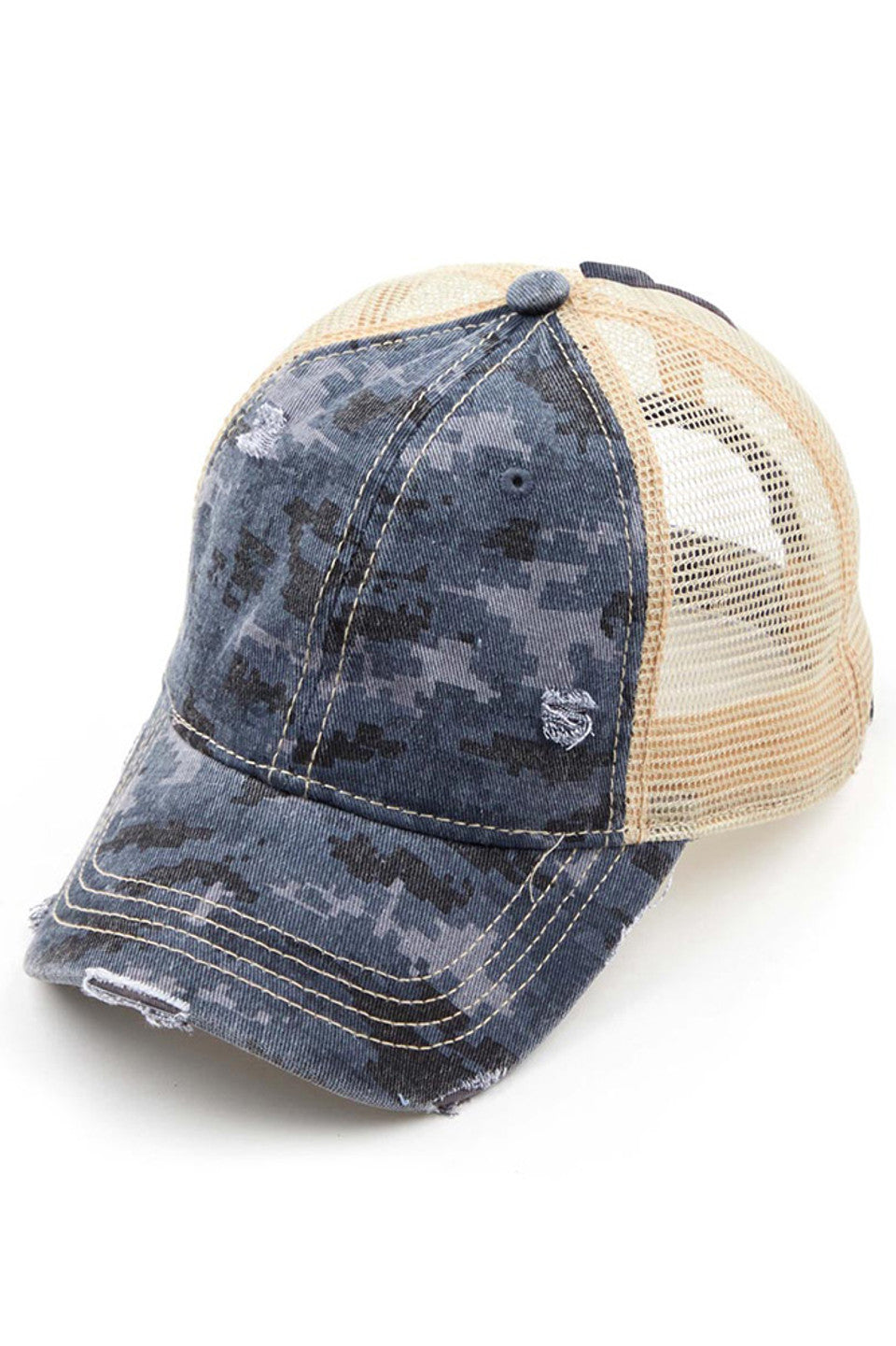 C.C DIGITAL CAMO MESH PONYCAP