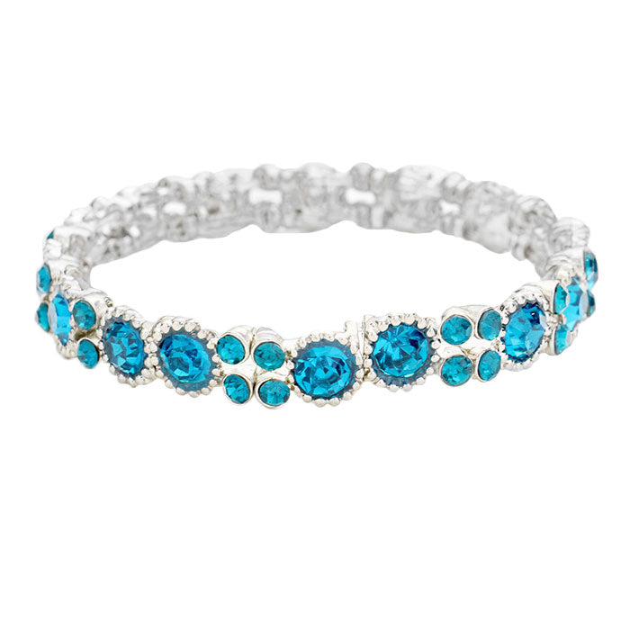 Bubbly Crystal Round Evening Bracelet