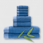 Bamboo 8 Piece Towel Sets - Indigo