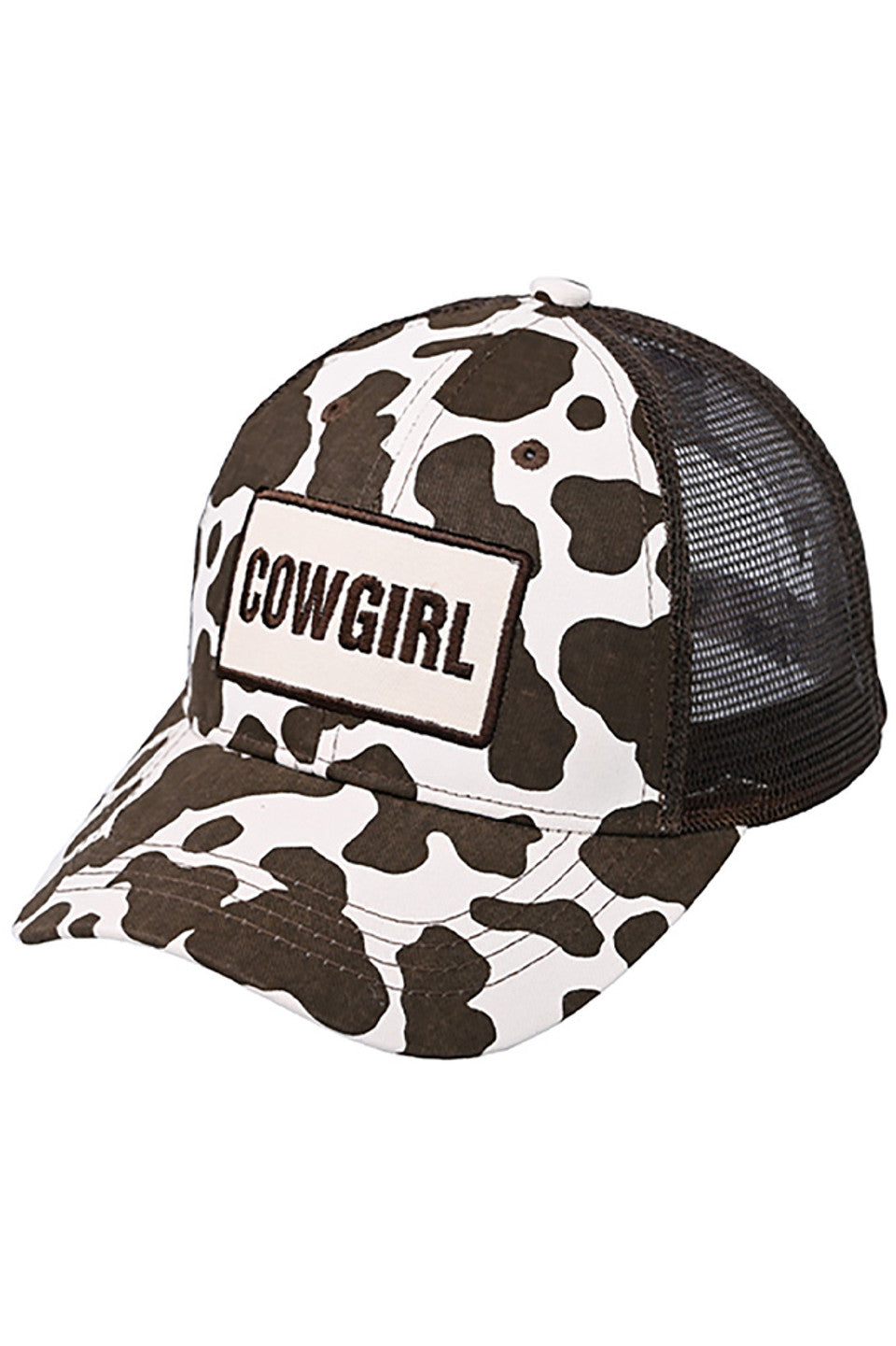 C.C Cowgirl in Cow Pattern Baseball Cap