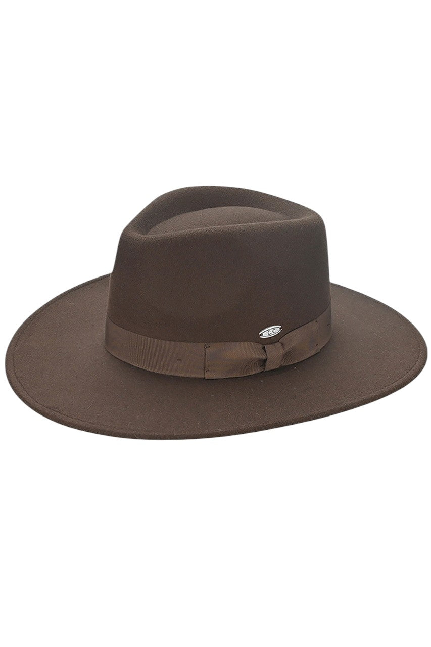 C.C Grosgrain Bow Vegan Felt Panama Hat