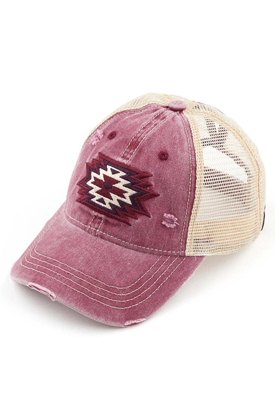 C.C Aztec Patch Mesh Pony Cap