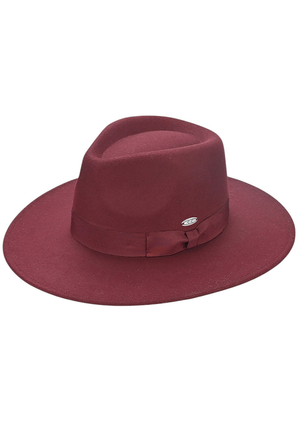 C.C Grosgrain Bow Vegan Felt Panama Hat