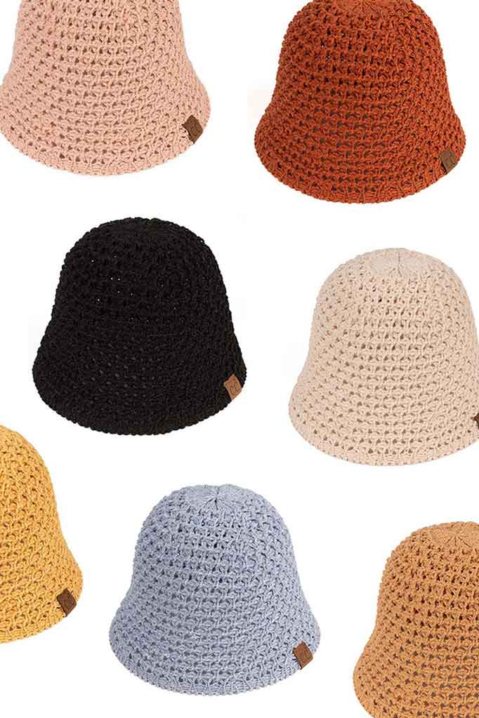 C.C Solid Knit Bucket Hat