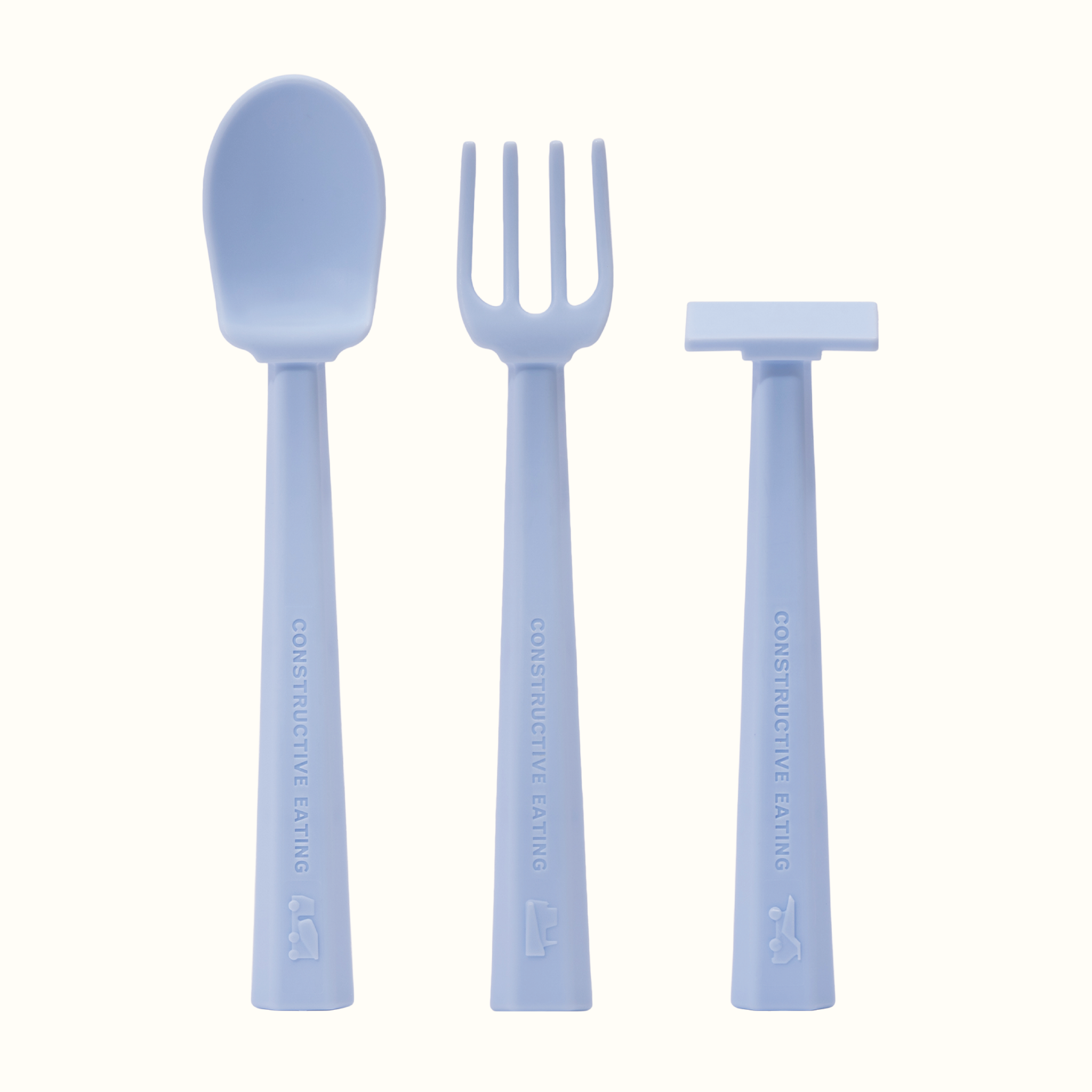 Truck Training Plate and Utensils - Teal