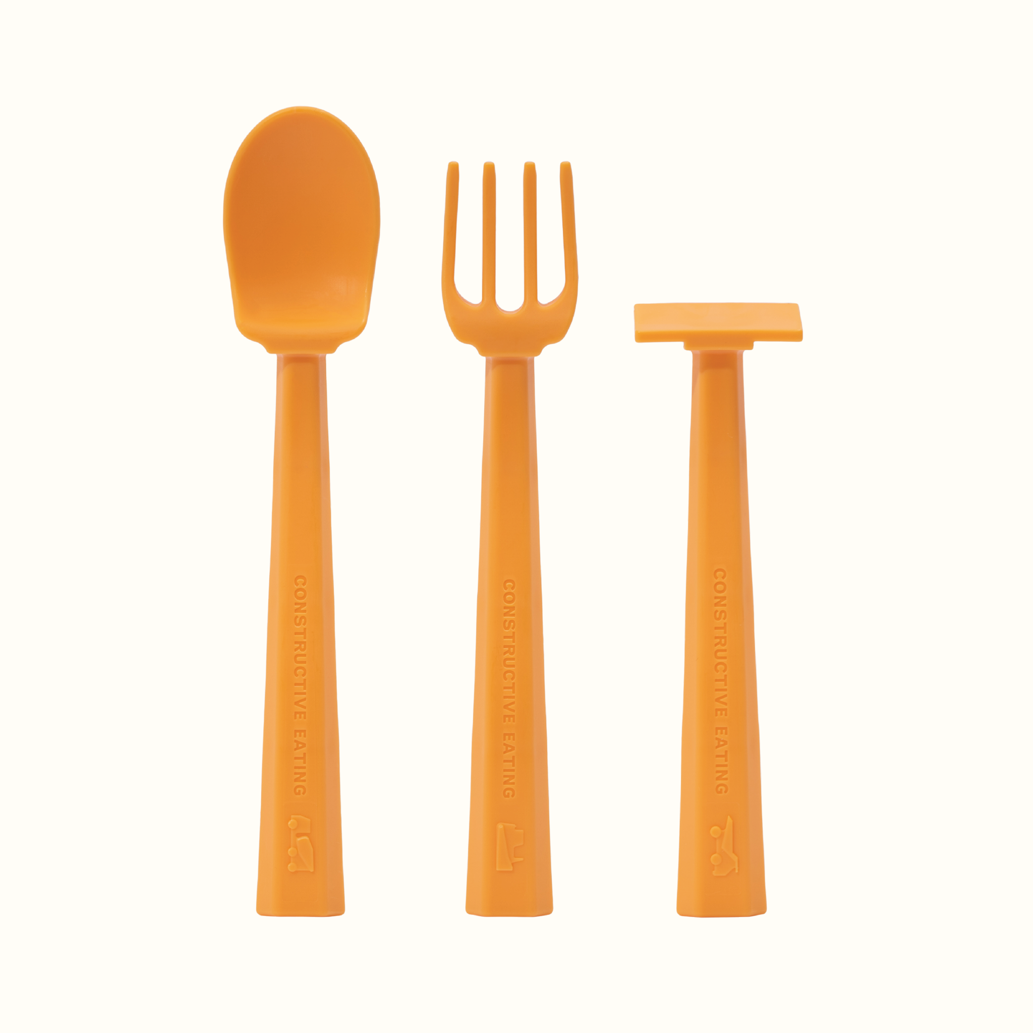 Truck Training Plate and Utensils - Yellow