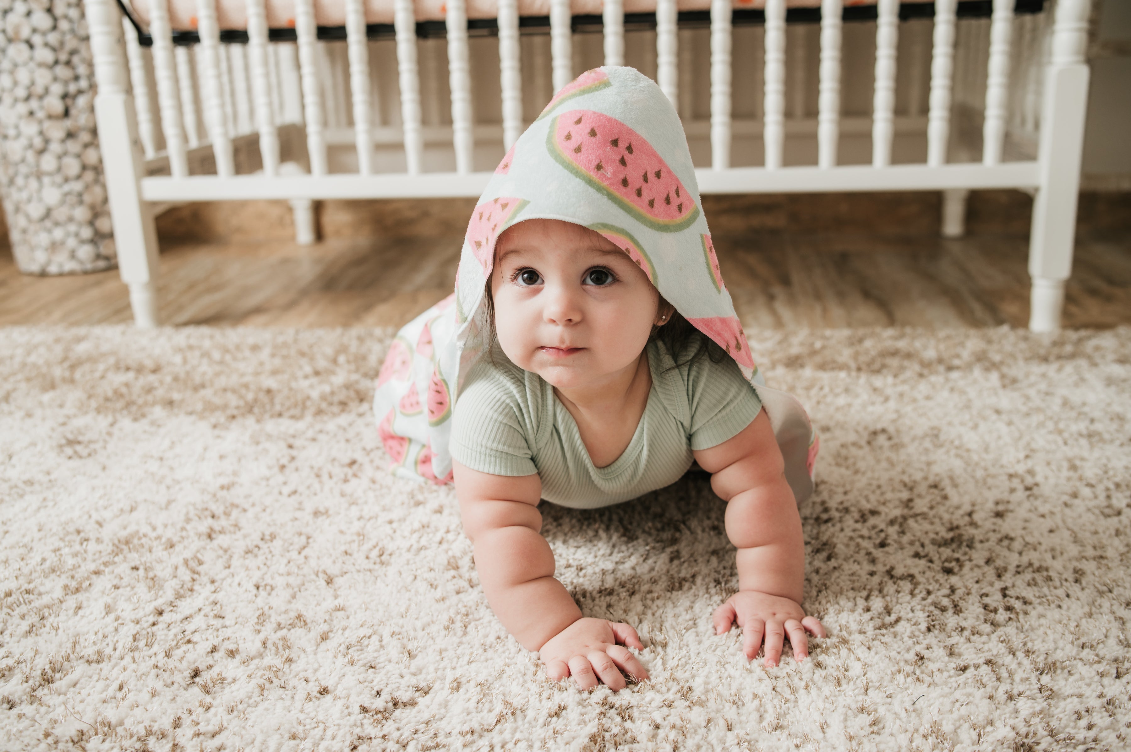Watermelons & Dots Hooded Baby Towel