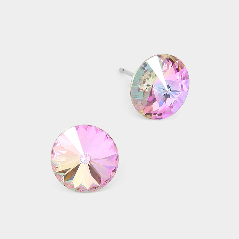 10 mm Round Crystal Stud Earrings