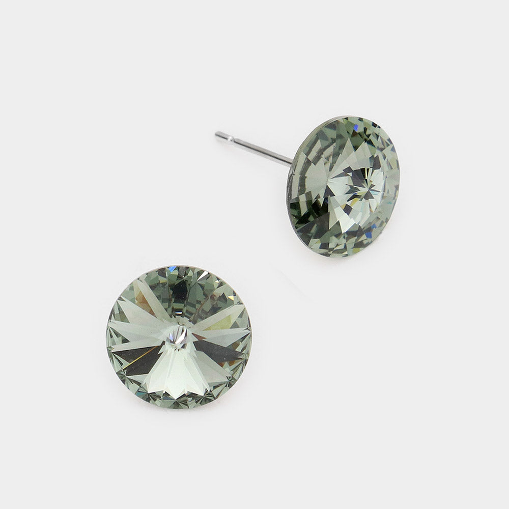 10 mm Round Crystal Stud Earrings