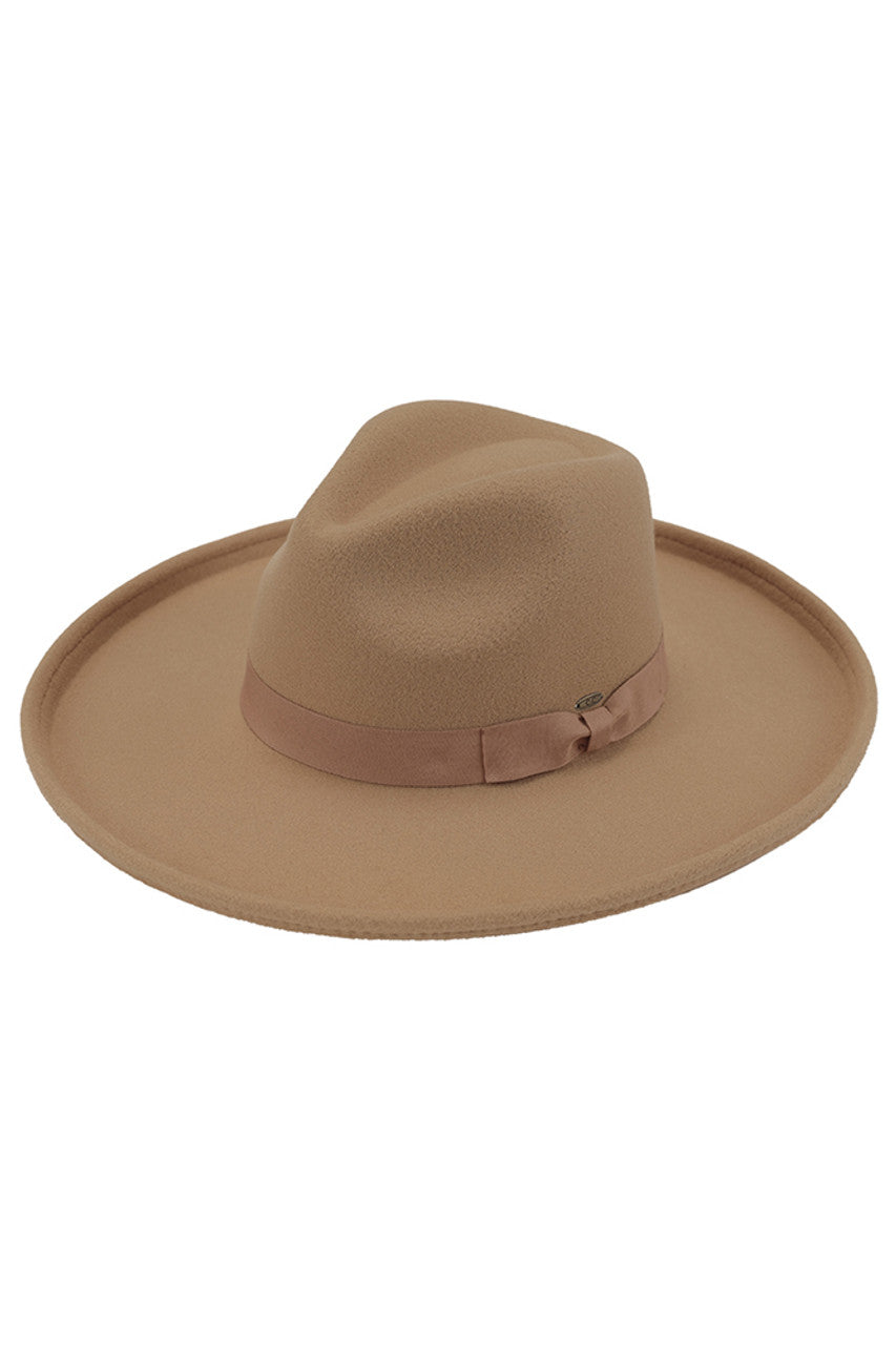 C.C Rolled Edge Brim Vegan Felt Hat