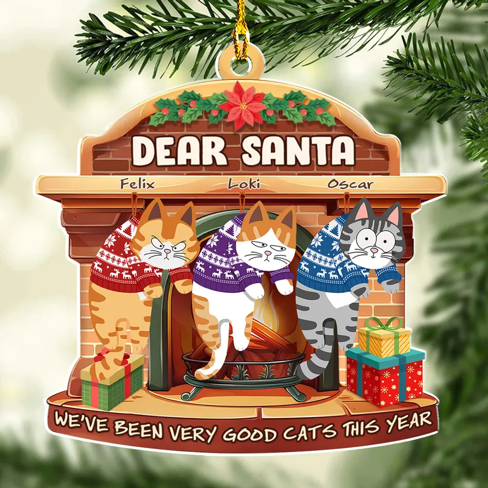We Have Been Very Good Cats Santa - Personalized Custom Shaped Acrylic Ornament - Christmas Gift For Cat Mom, Cat Dad, Cat Lovers