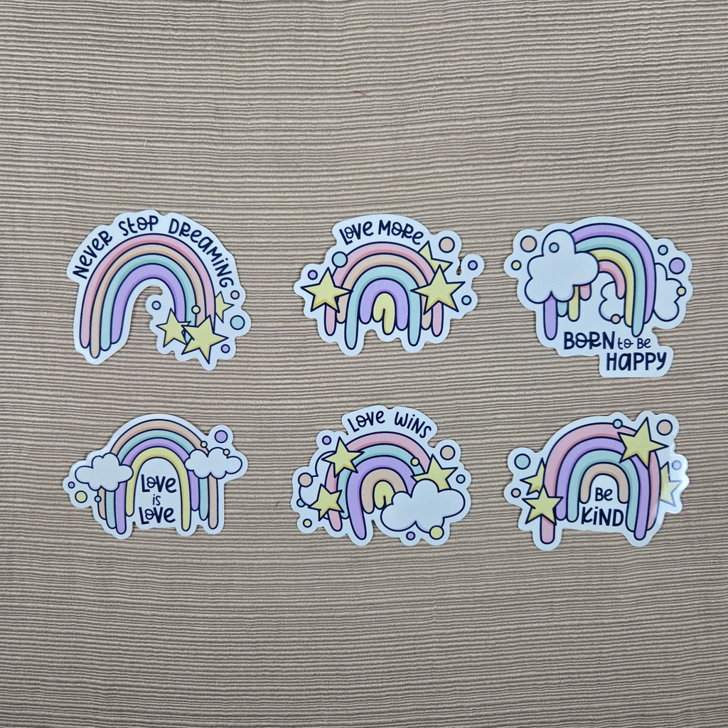 Rainbow Love Stickers