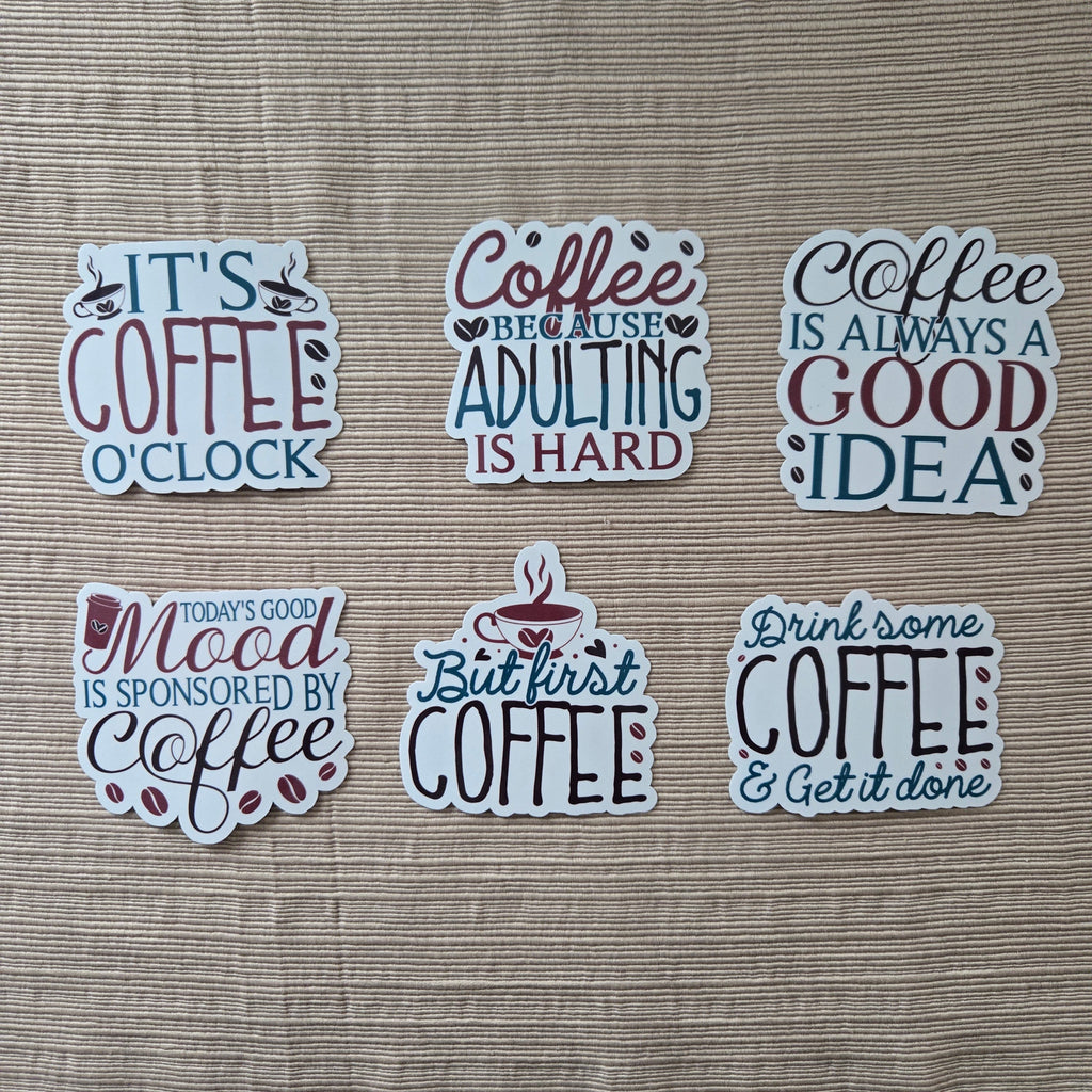 Coffee Quotes Collection 1 Stickers