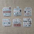 Coffee Quotes Collection 2 Stickers