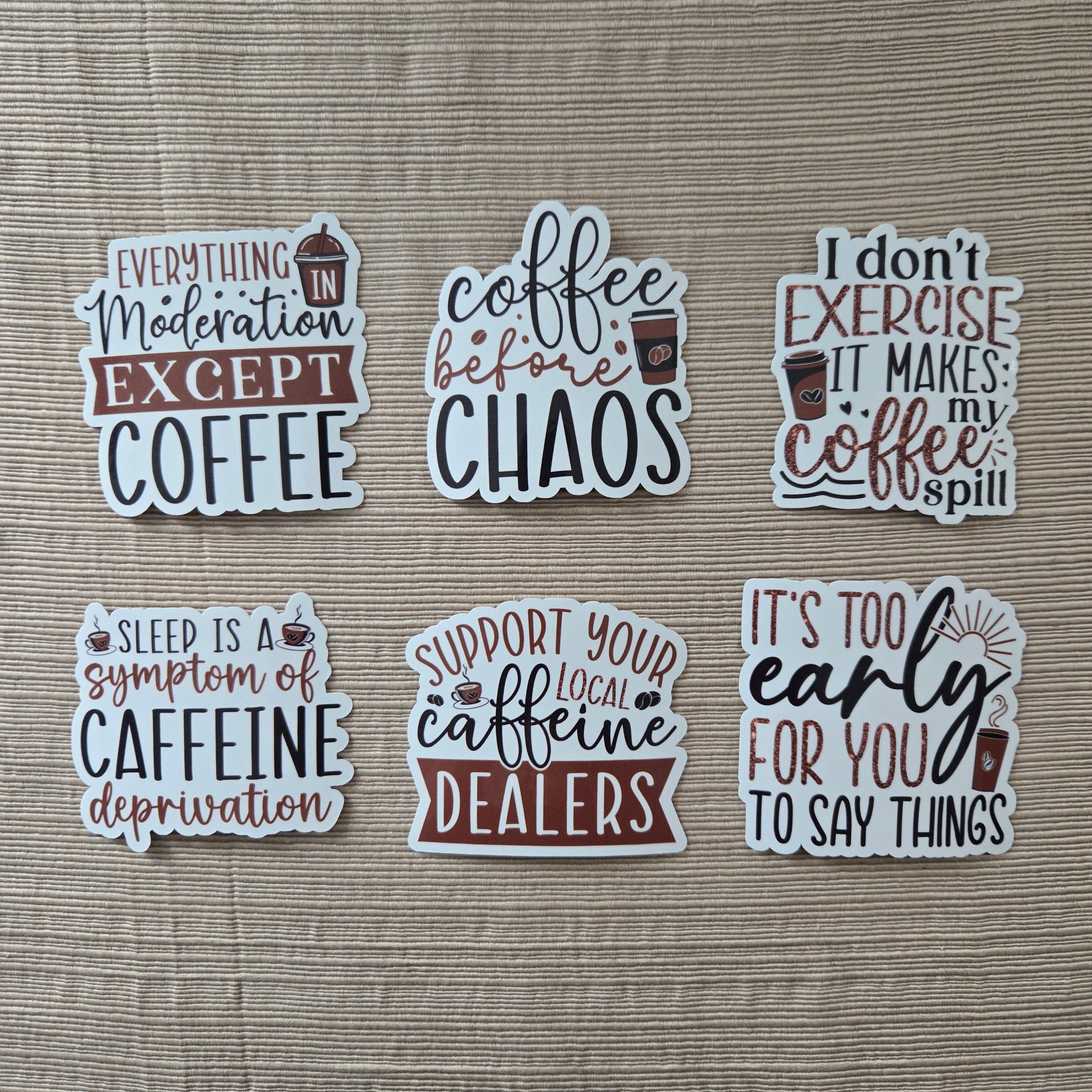 Coffee Quotes Collection 2 Stickers