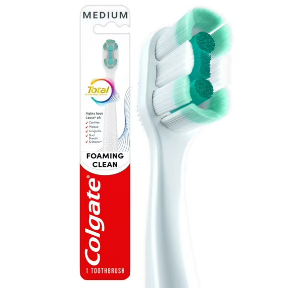 COLGATE Total Active Prevention Foaming Clean Medium Toothbrush