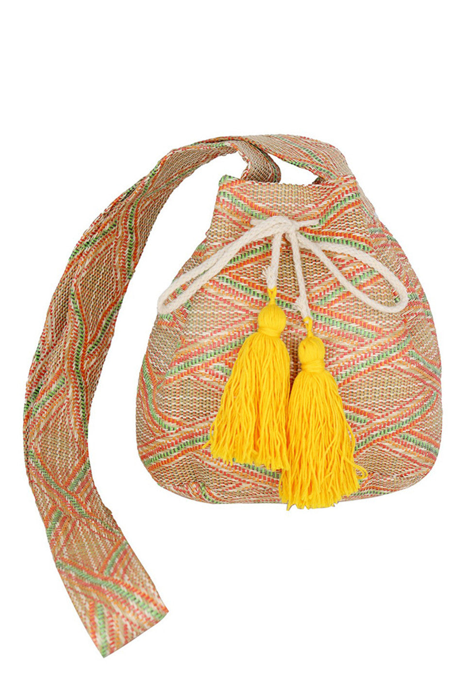 Aztec Pattern Strap Aztec Bucket Bag