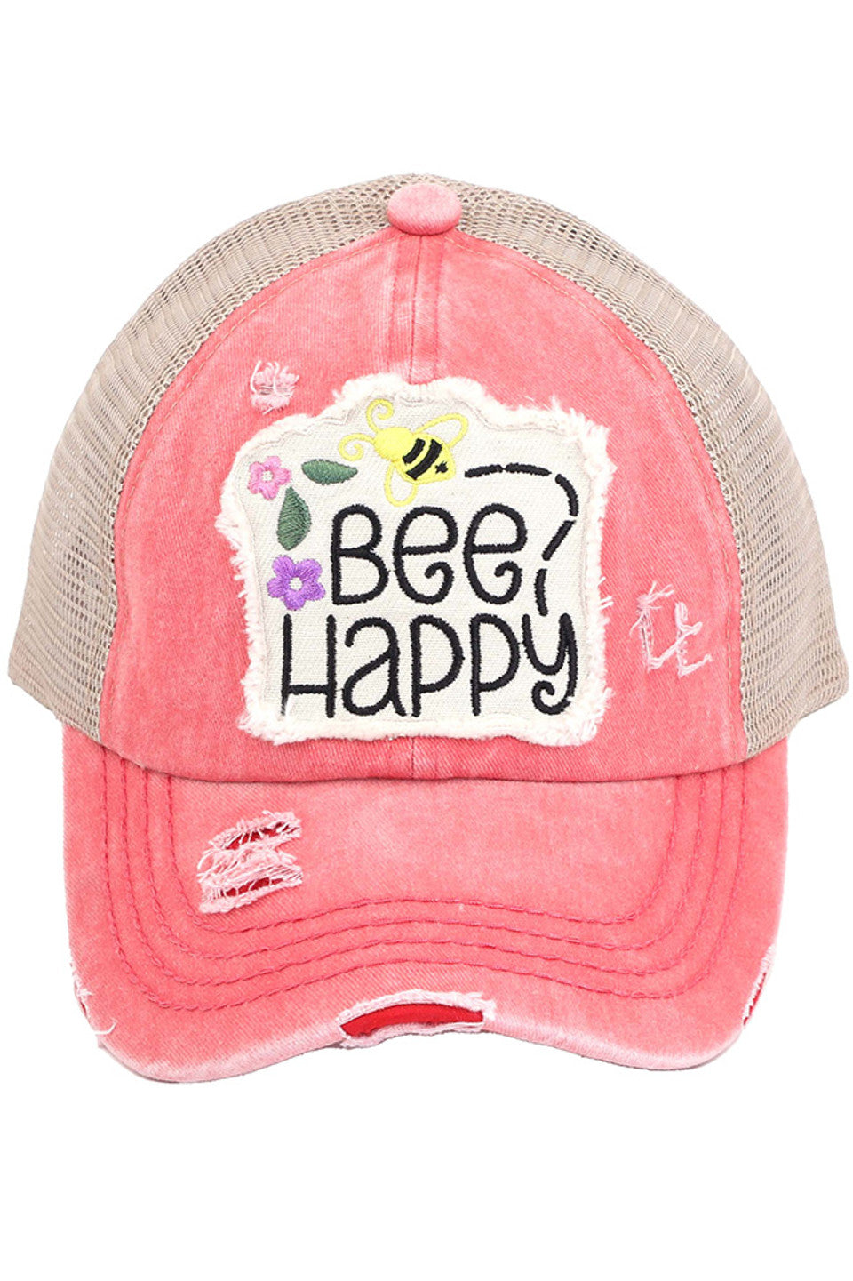 C.C BEE HAPPY PATCH VINTAGE PONY CAP