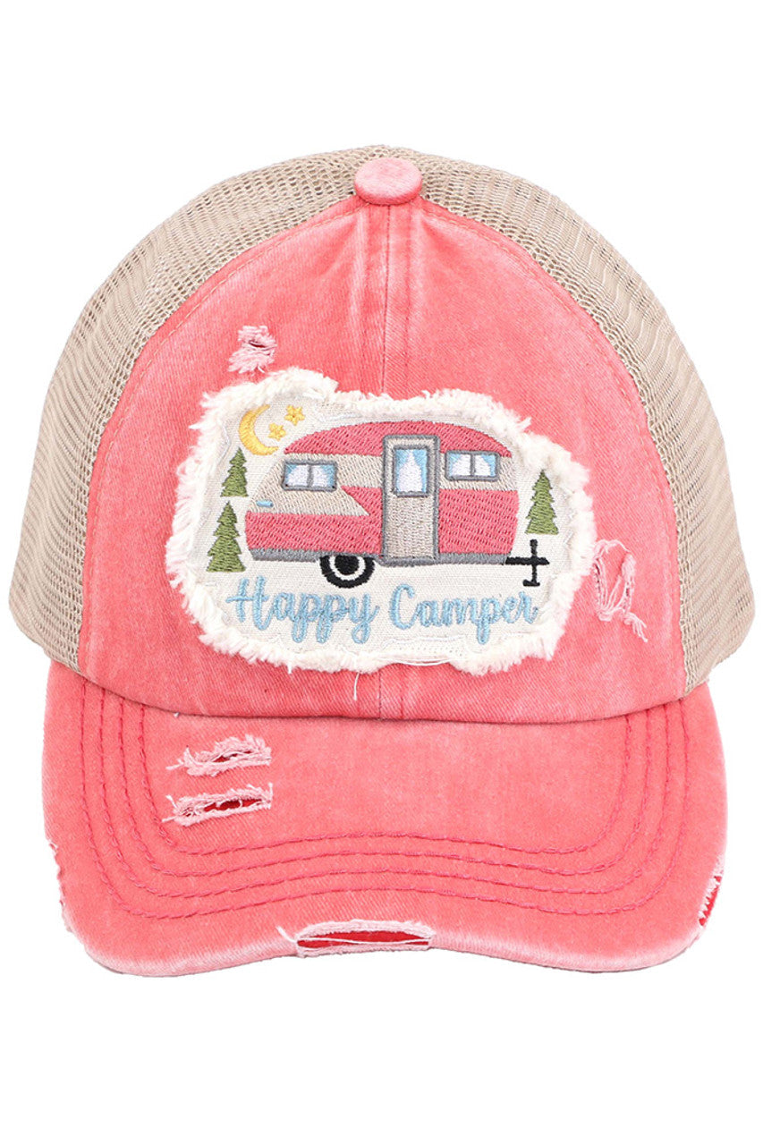 C.C HAPPY CAMPER PATCH VINTAGE PONY CAP