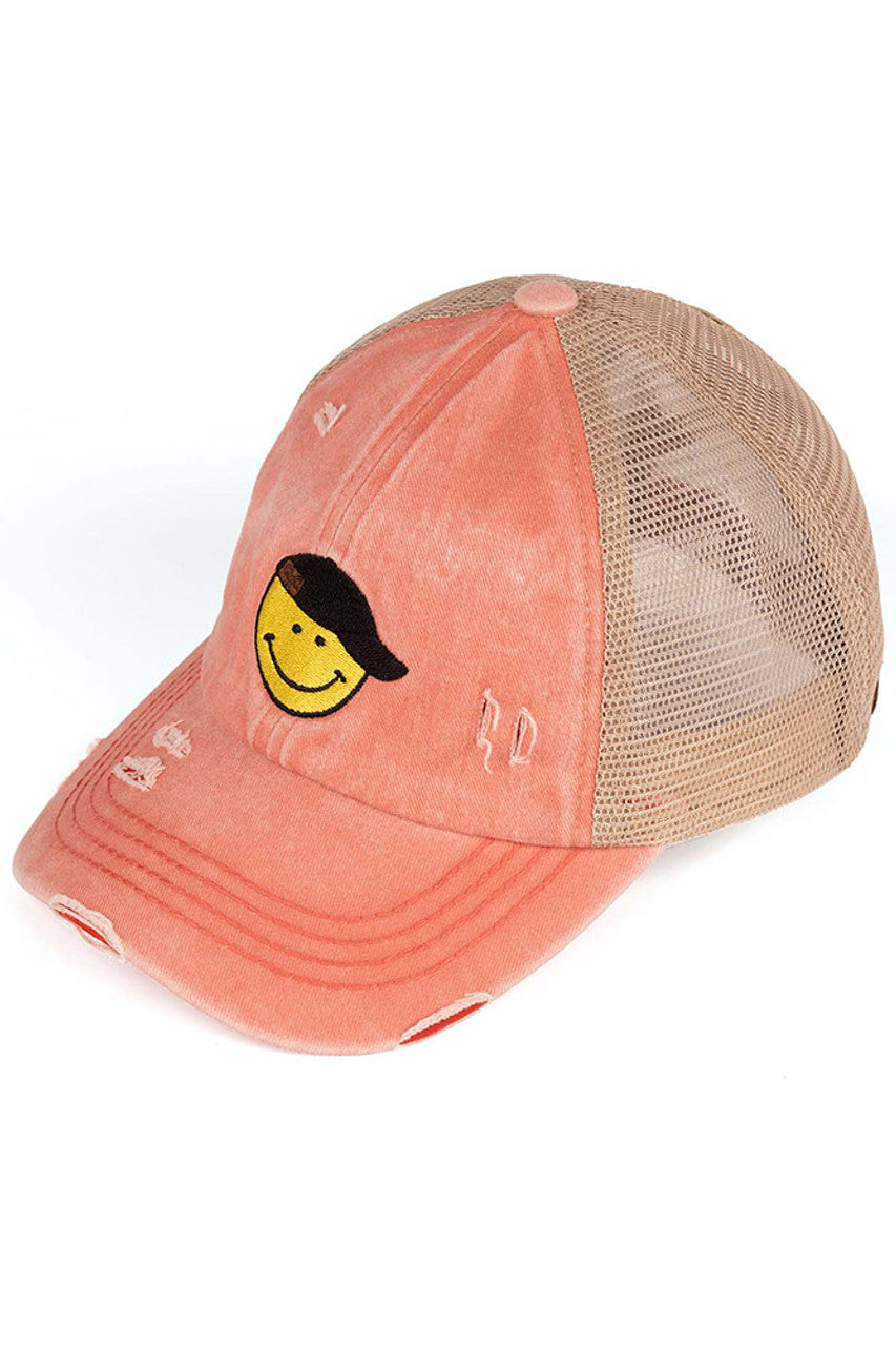 C.C SMILE CRISS-CROSS PONY CAP