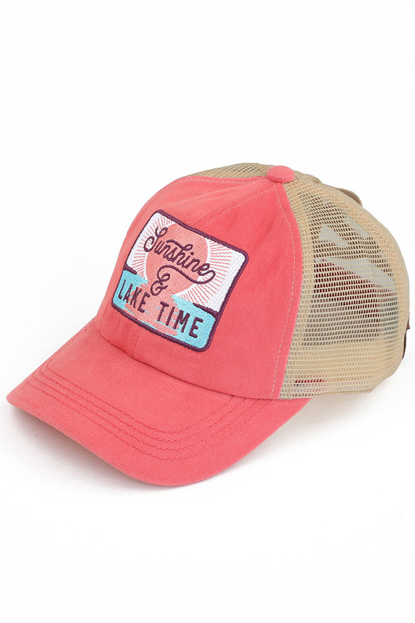 C.C SUNSHINE & LAKE TIME Patch Pony Cap