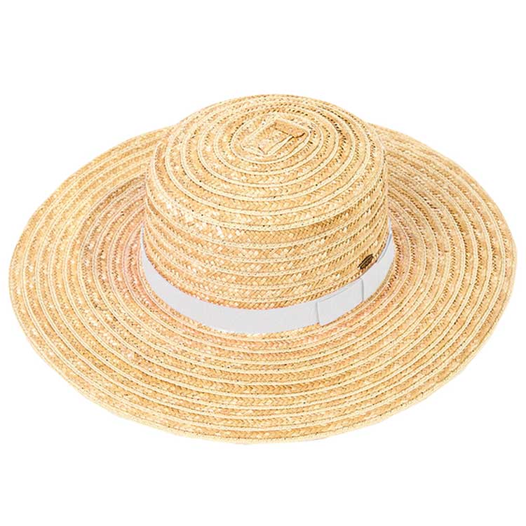 C.C Boater Sunhat with Solid Band