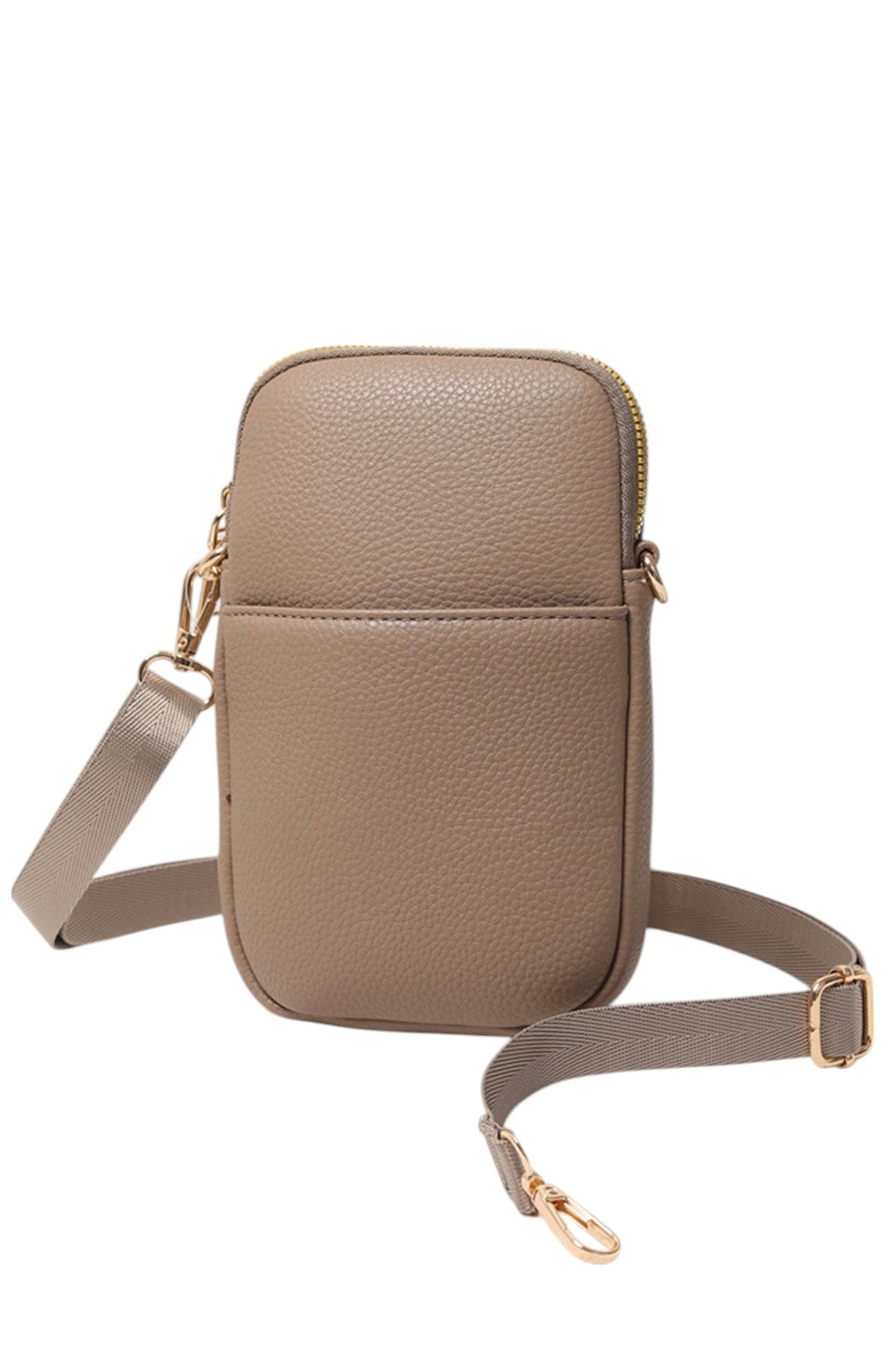 Solid PU Cell Phone Strap Bag