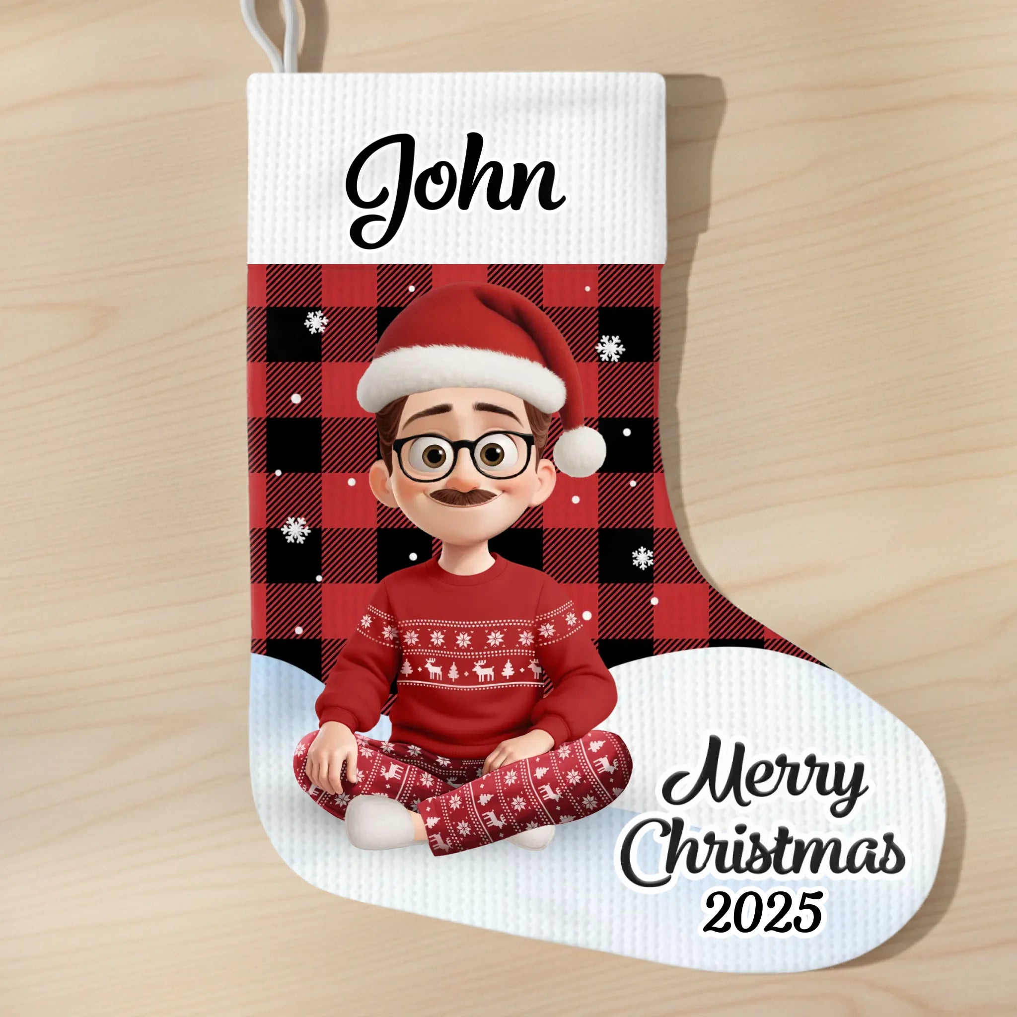 Santa’s Favorites, All Lined Up - Personalized Custom Christmas Stocking - Christmas Gifts For Family, Dog Cat Lovers