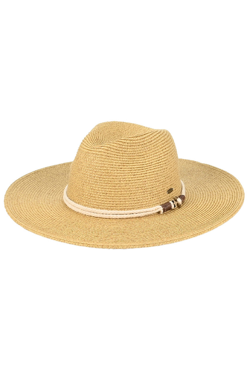 C.C Anchor Rope Trim Band Wide Brim Sun Hat