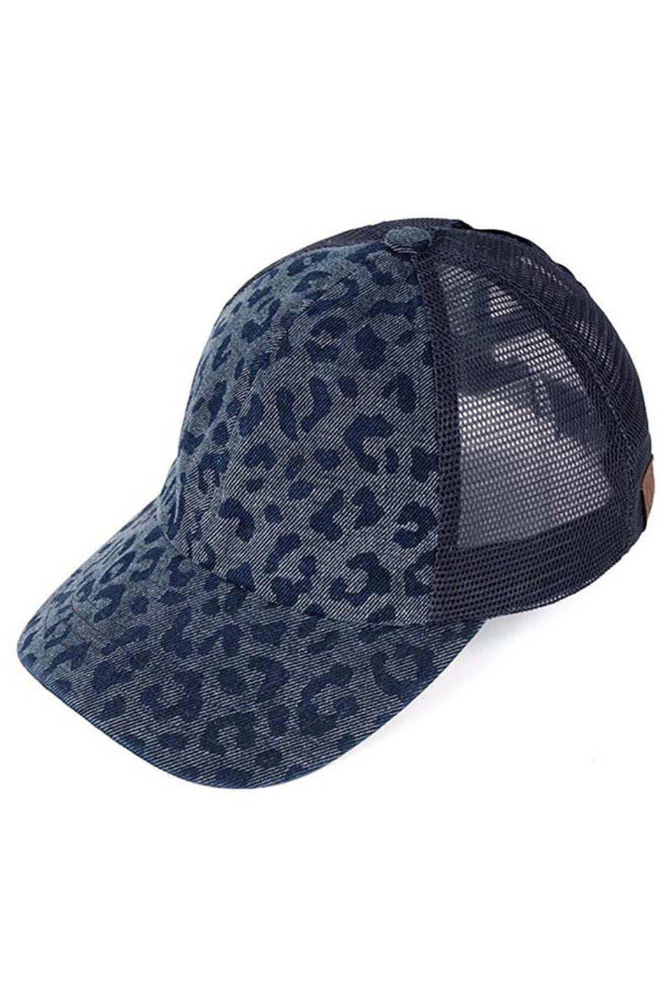 C.C Leopard Pattern Criss Cross Pony Cap