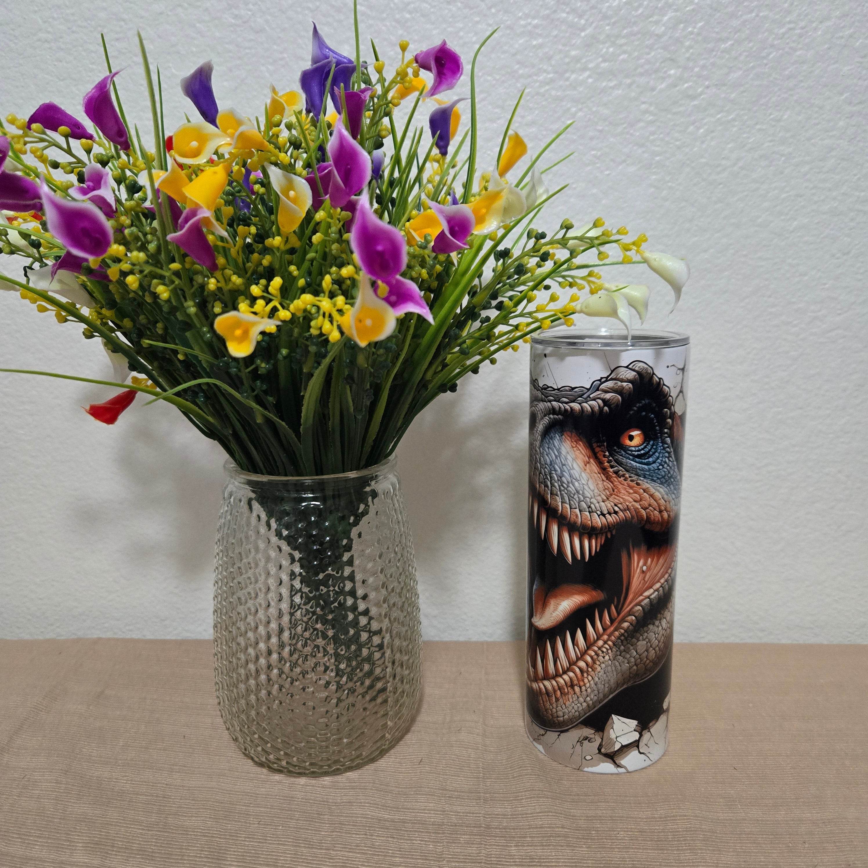 Awesome Breakout T-Rex 20oz Skinny Tumbler