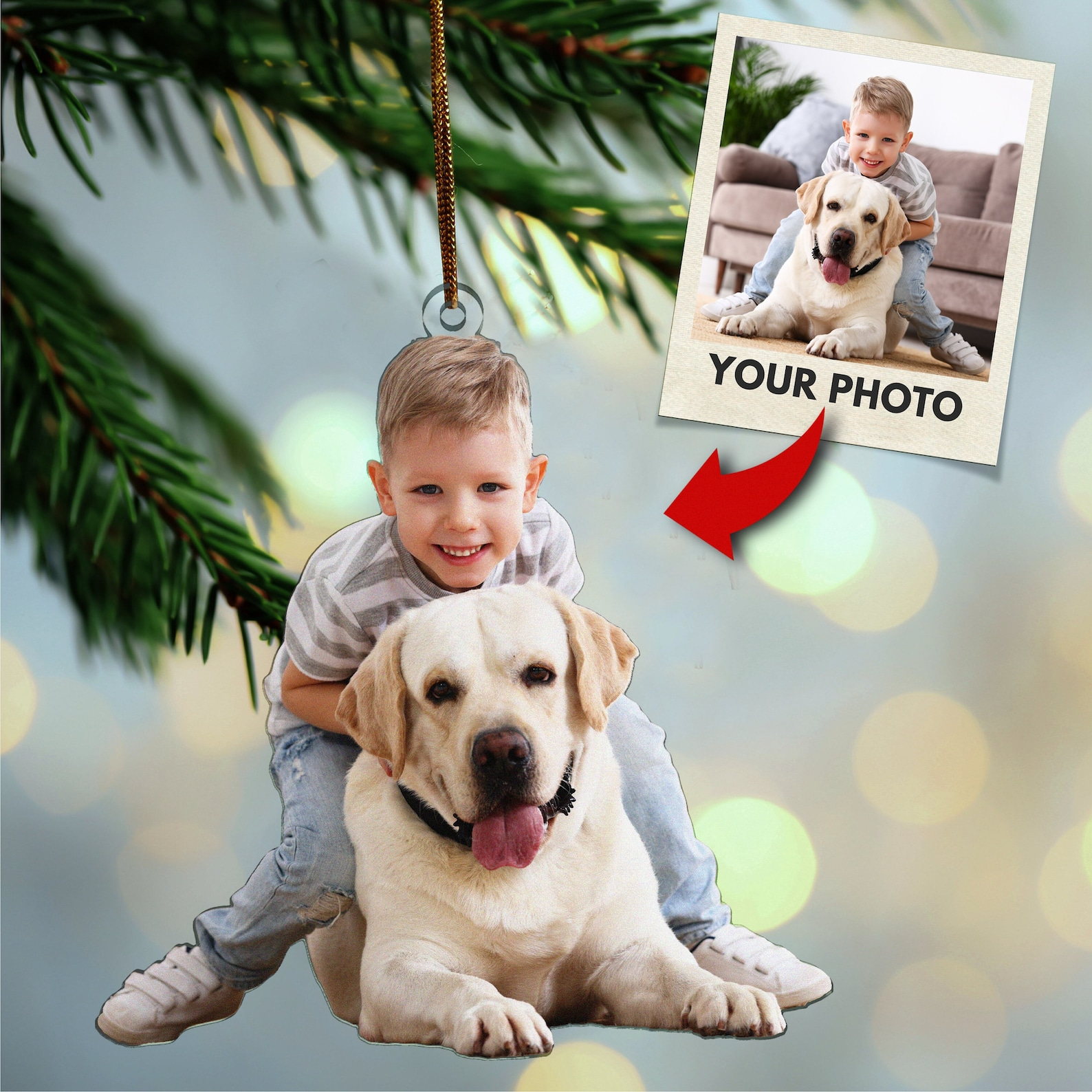 Christmas Ornament Photo Ornament, Personalized Ornament, Custom Family Photo Ornament, Acrylic Picture Ornament, Family Ornaments 2025