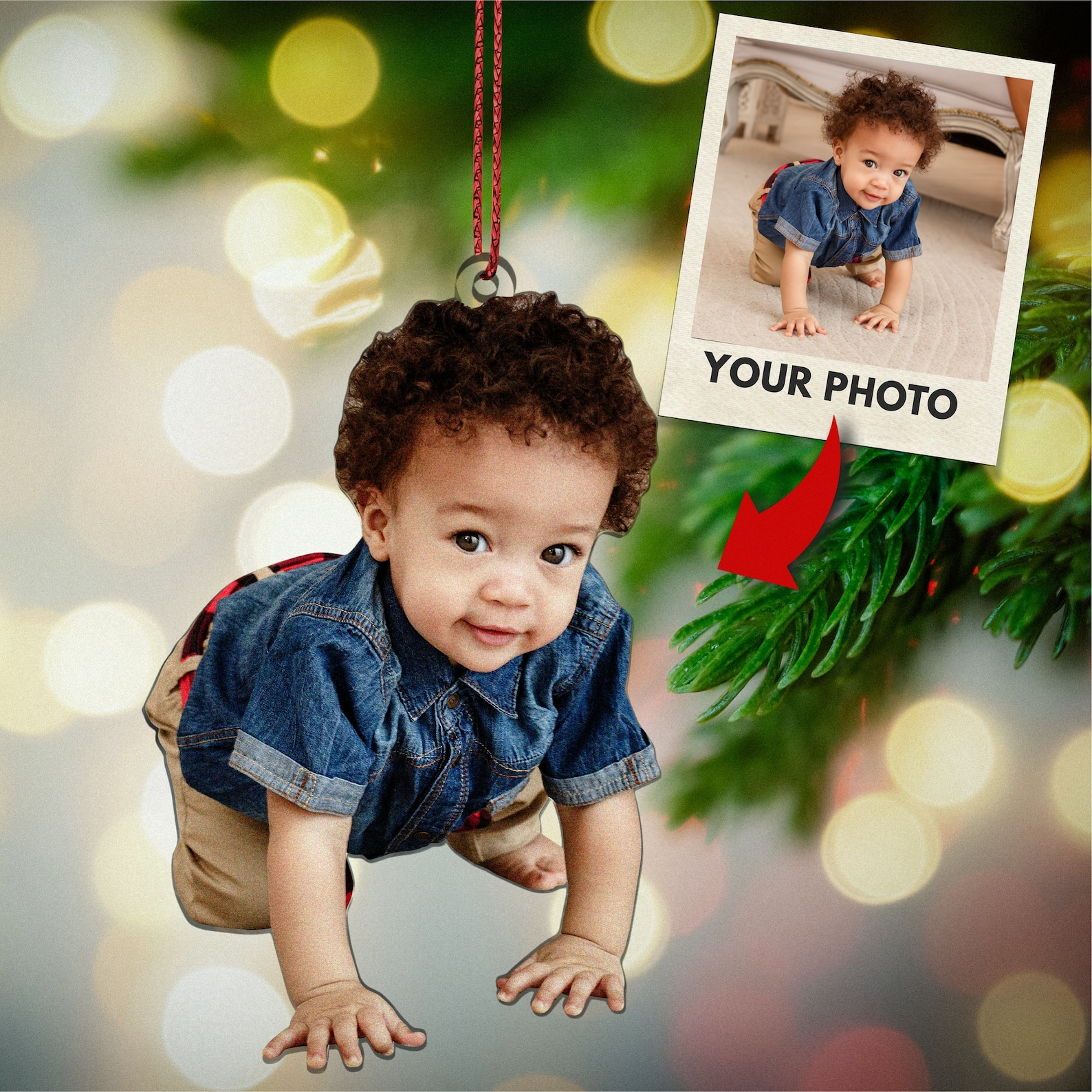 Christmas Ornament Photo Ornament, Personalized Ornament, Custom Family Photo Ornament, Acrylic Picture Ornament, Family Ornaments 2025
