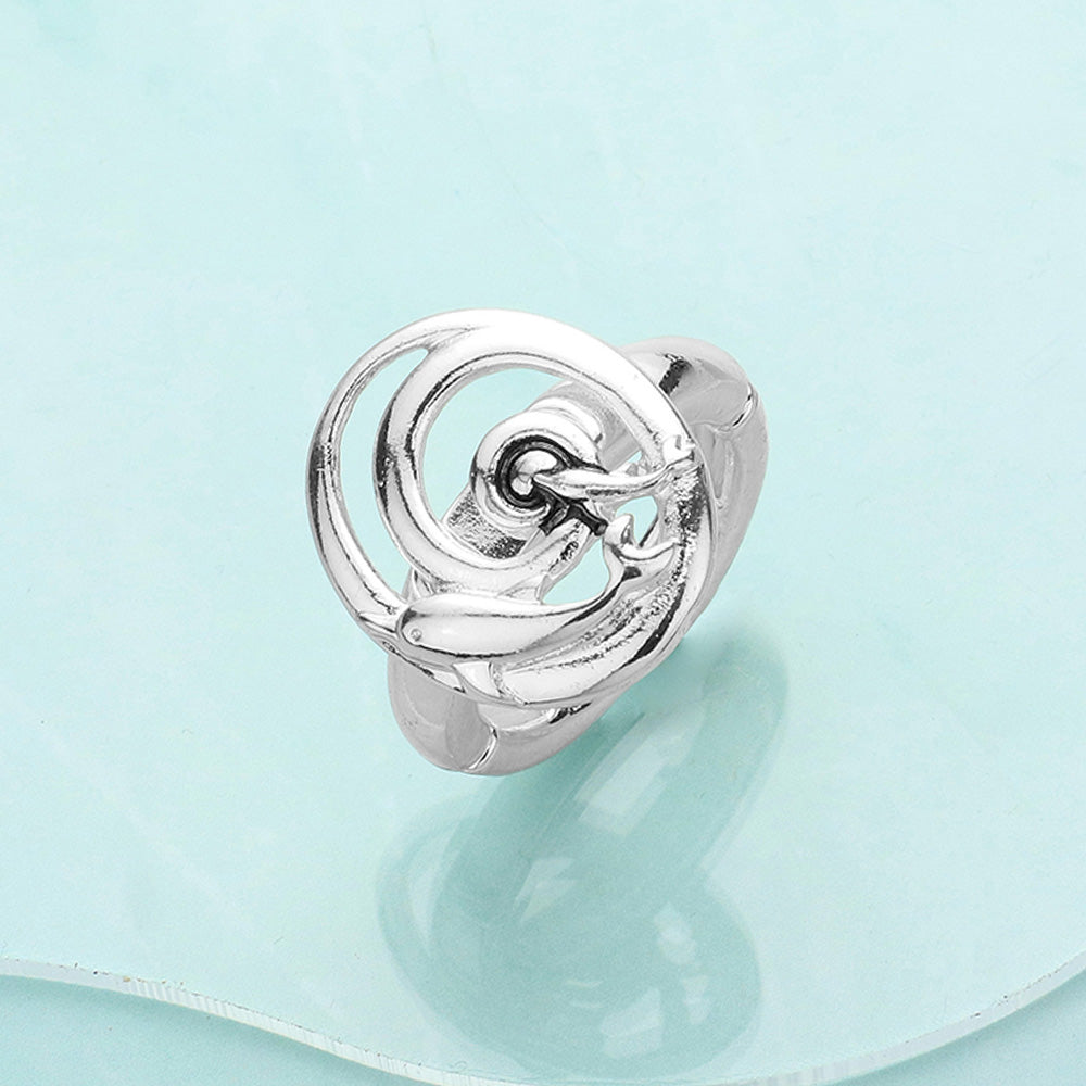 Antique Metal Dolphin Stretch Ring