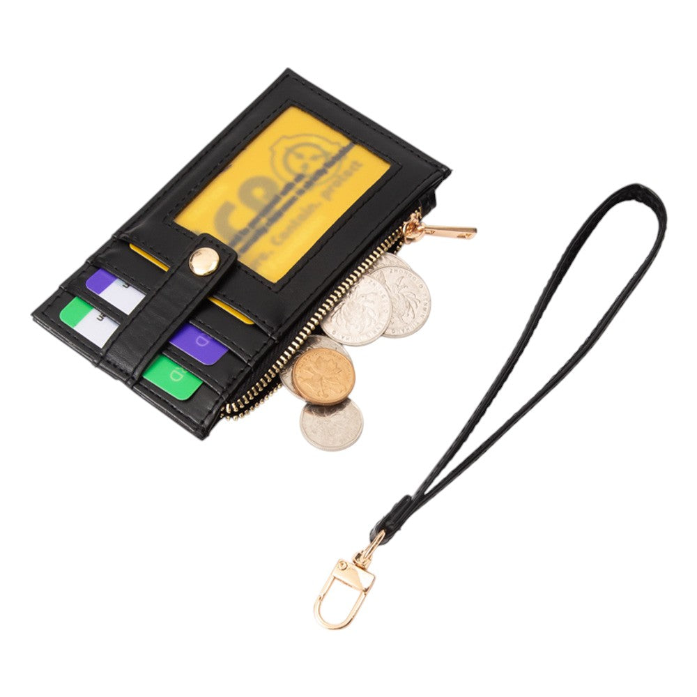 Faux Leather Weave Flat  Coin Wallet