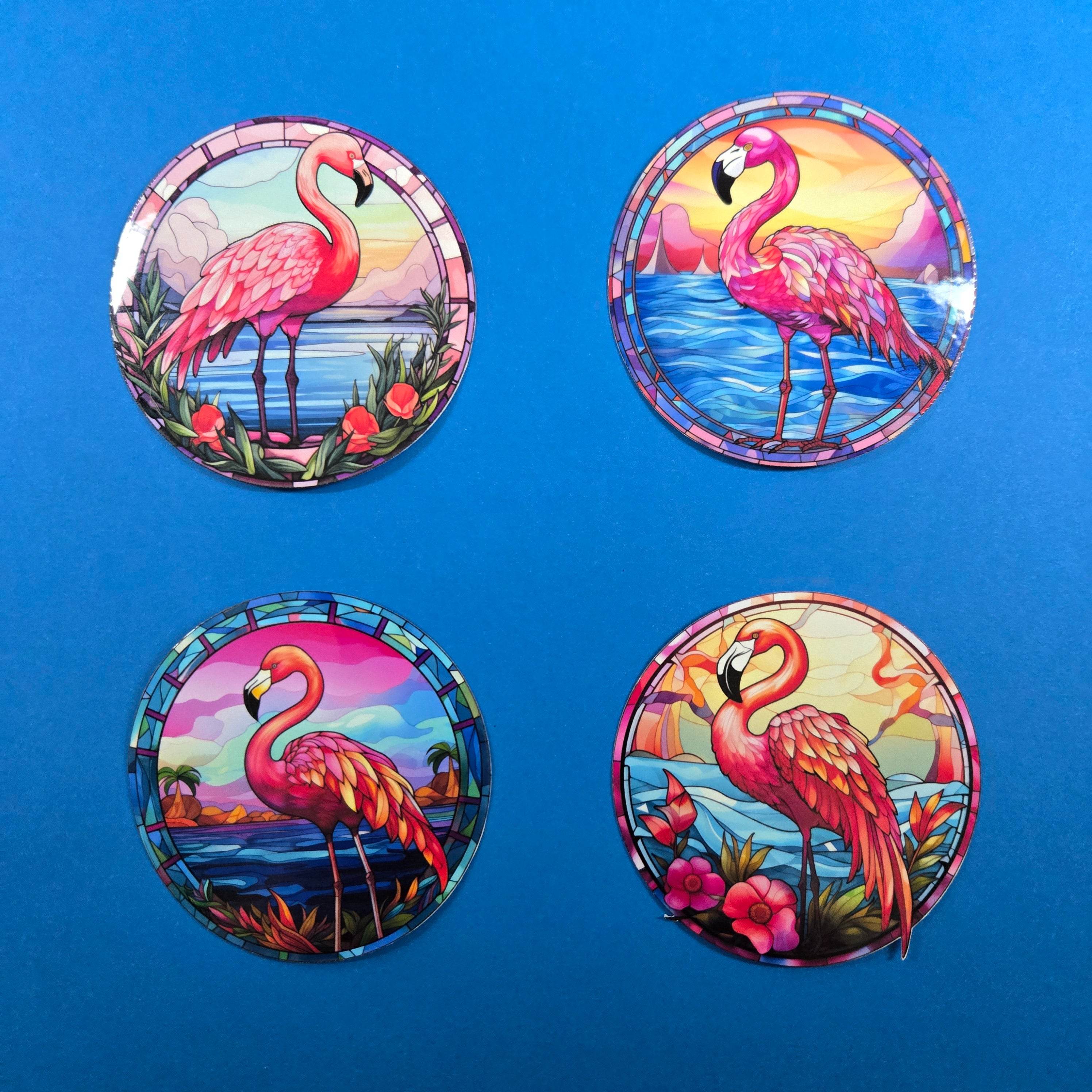 Colorful Flamingo Stickers